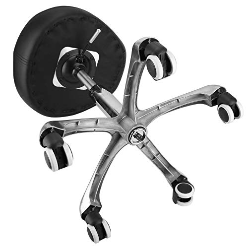 Geboor Hydraulic Saddle Stool With Wheels Rolling Adjustable Height For Clinic Dentist Spa Massage Medical Salons Studio (Black) #TOP7