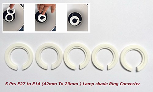 5 pezzi E27 a E14 paralume anello convertitore, da...
