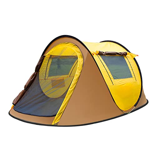 Carpa de camping automática para 4 personas color amarillo miniatura 1