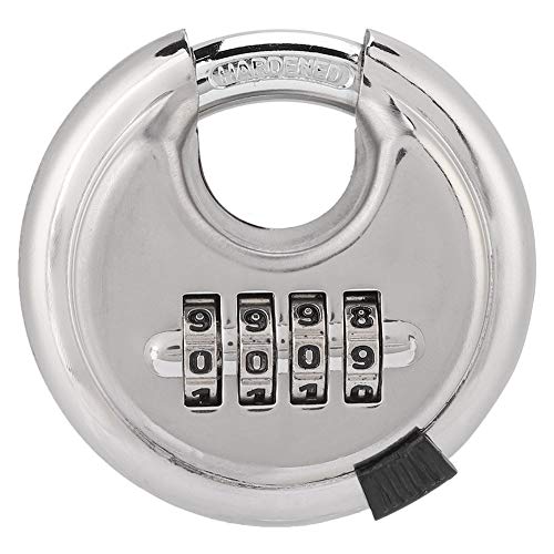 Powerlift Heavy Duty Disc Padlock-Digital Stainless Steel Padlock?Mostly Wsed for Outdoor Car Locks, Garages, Fence