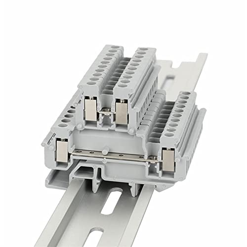 Conector MBKKB 2.5 de doble nivel y tornillo para optimizar espacio en carril DIN 7