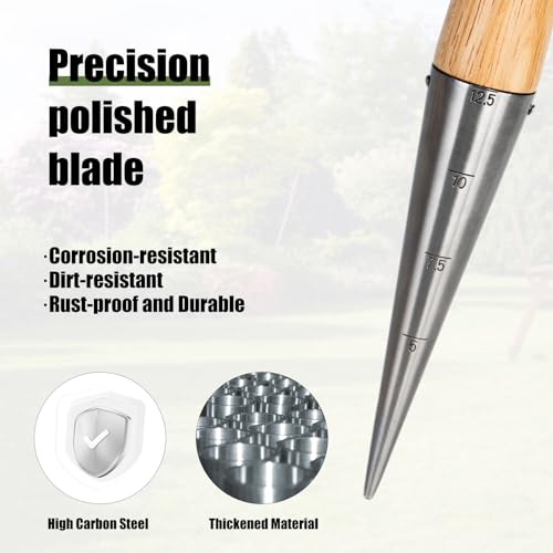 FLORA GUARD Pflanzholz Traditionelle Gartengeräte, Pikierstab für die Hand, leichtes Gewicht, Holzgriff – Bild 5