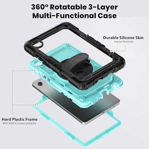 Coque Samsung Tab A11 Plus rotative antichoc avec porte-crayon - 2