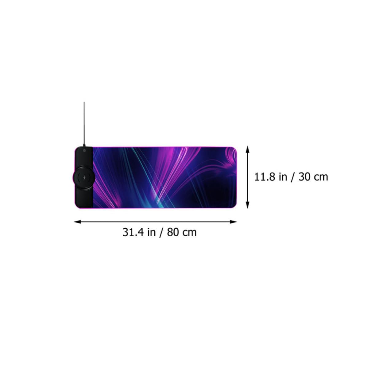 Gatuida Alfombrilla de Ratón Grande Inalámbrica RGB 10w para Escritorio