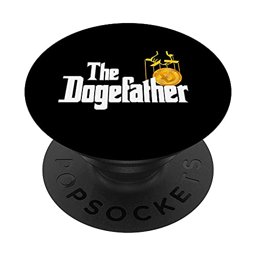 The Dogefather Funny Cryptocurrency Dogecoin Meme PopSockets PopGrip Intercambiable