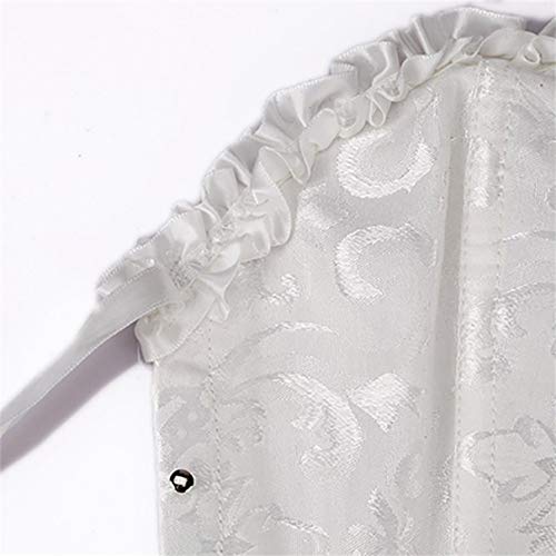 Kaczmarek Lady Sexy Corset Basque Top Lingerie Feminina Vestido Tamanho 3XL Branco