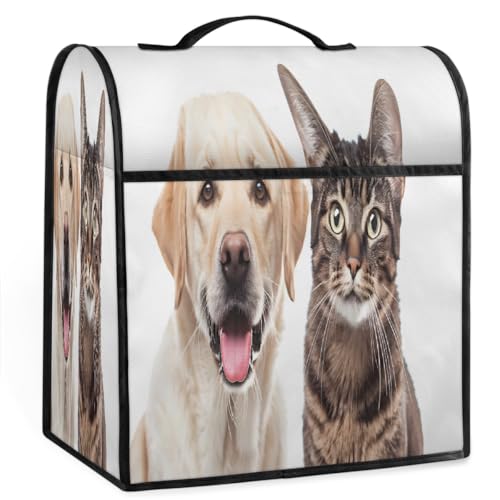 Kitchen Aid Mixer Cover Compatible with 6-8 Quart, Animal Dog Cat Stand Mixer Cover with 4 Pockets Washable Applicance Dust Cover Fits All Tilt Head & Bowl Lift Models, Easy Cleaning,A-172