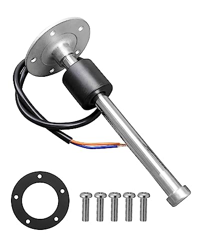 Image of 0-90ohm Boat Fuel Tank Sending Unit, 6.5 inch(165mm) Waterproof Fuel Sender Unit, Stainless Steel Water Gas Fuel Level Sensor for Boat Marine Car RV Truck Vehicle, for 6.8 inch-7.4 inch(175-190mm) Fuel Tank