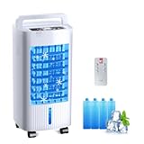 冷風機 冷風扇 【2025夏新開発&強力送風&イオン除菌】 冷風扇風機 自動首振り スポットクーラー クールファン 省エネ 大容量 強力 静音 3つの送風モード 3段階風量 大容量タンク 12時間タイマー 涼風扇 パネル操作 リモコン式 キャスター&取っ手付き 移動便利 リビングファン 節電 スリムタワー型 れいふうき リ子供部屋 キッチン 寝室適用 暑い夏 熱中症対策 ギフト PSE認証済
