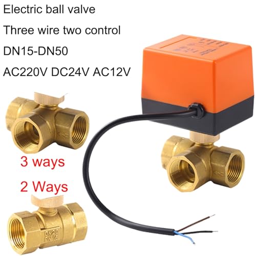 Vanne à bille électrique 3 voies DN15 pour gestion eau chaude maison