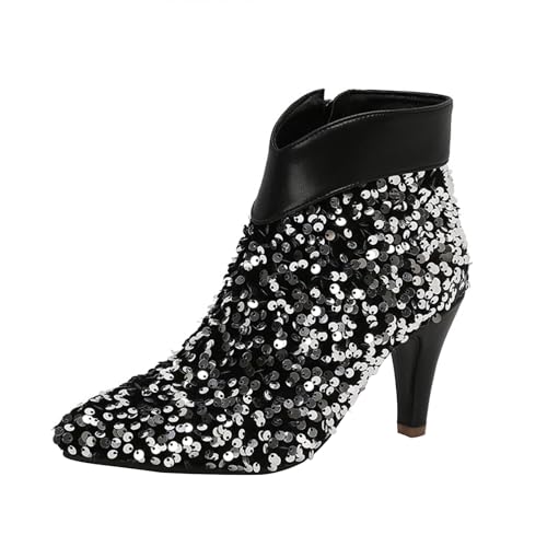 Bottines talons hauts paillettes pour sublimer vos tenues de soirée chic