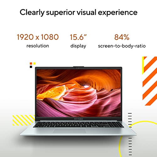 Image of ASUS Vivobook Go 15 (2023), AMD Ryzen 5 7520U, 15.6 inch (39.62 cm) FHD, Thin & Light Laptop (16GB /512GB SSD /Windows 11 /Office 2021 /Alexa Built-in /Green Grey /1.63 kg), E1504FA-NJ543WS