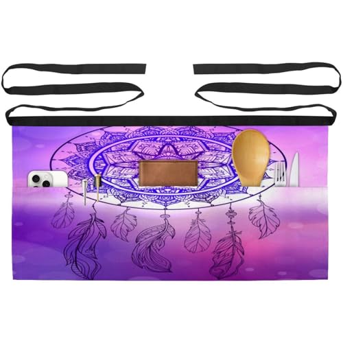 Tablier court de chef lot de 3 demi-tablier bar restaurant nettoyage attrape-rêves