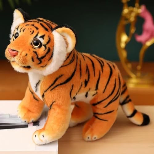 Image of Tickles Siberian Jungle Tiger Soft Stuffed Plush Animal Toy for Kids Boys & Girls Birthday Gift (Color: Yellow & Black Size: 30 cm)
