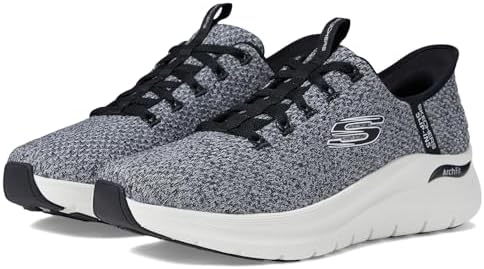 Skechers Men's Arch Fit 2.0 Look Ahead Hands Free Slip-in Sneaker, White/Black, 10 X-Wide | Image 3