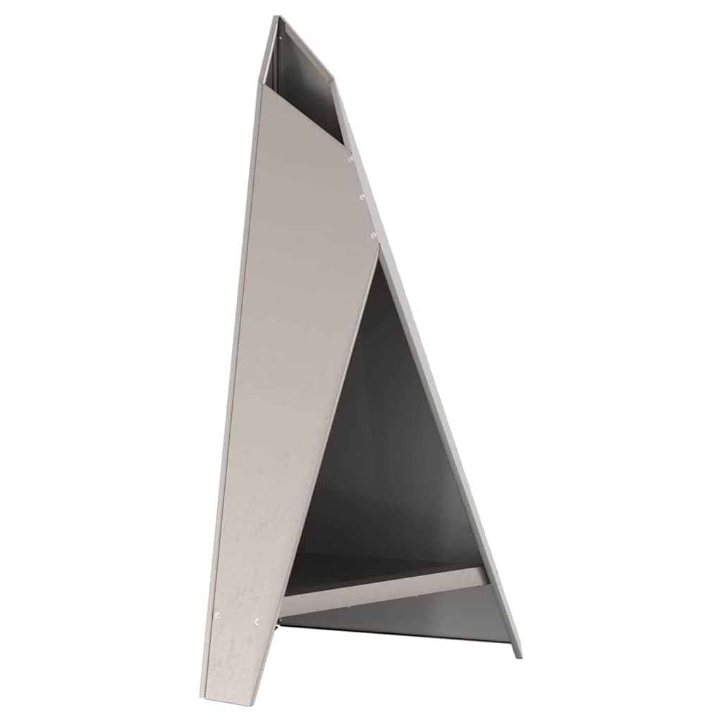 Brasero marrón de acero resistente a la intemperie, 58 x 40 x 100 cm, rectangular para patio y jardín, con gran capacidad para troncos y calor acogedor en eventos al aire libre