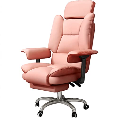 YHRJ Sillas de Escritorio de Oficina Hogar cómodo Sillas Ejecutivas Respaldo reclinable Silla de Oficina sillón Giratorio de elevación ergonómica, Capacidad de Carga de 150 kg Cover