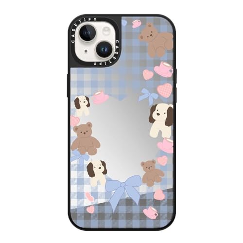 Coque miroir iPhone 14 Plus CASETiFY Pudding de chiot compatible Magsafe