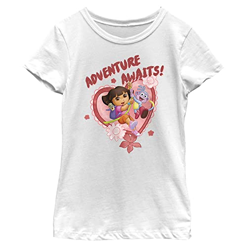 Nickelodeon Explorer Dora Loves Adventure Girls Short Sleeve Tee Shirt