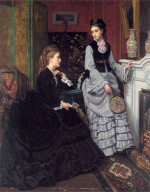 Peinture à l'huile Reproductions : habillez un grand mur vide avec ce chef-d'œuvre Portielje 36x48