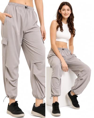 Image of Men's Cargo Jogger Pants with Elastic Waist and Drawstring