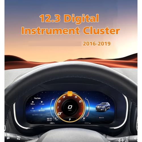 Panel de instrumentos digital LCD de 12,3 pulgadas compatible con Renault Koleos 2016-2019 2