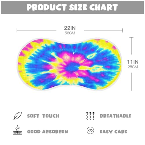 Kigai Tie-dye Baby Burp Cloths Extra Soft and Absorbent Burping Rags Cotton Burping Clothes Baby Washcloths for Newborn Boys Girls - 1 Pack4