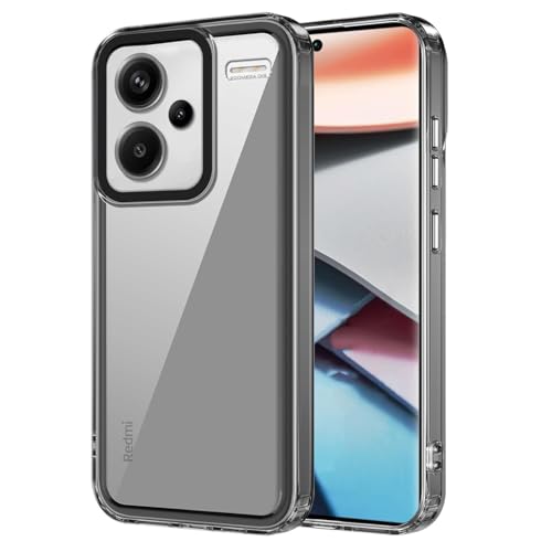 Image of NDCOM for Redmi Note 13 Pro Plus Back Cover | Durable Redmi Note 13 Pro Plus Cover | Black Crystal Clear Back Case