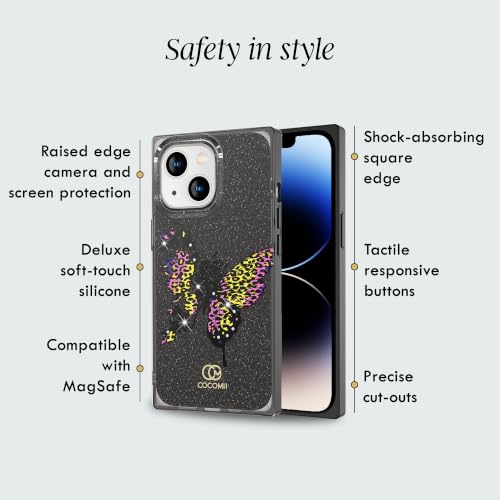 Image of COCOMII Rectangle for iPhone 14 /13 Case, Safari Butterfly