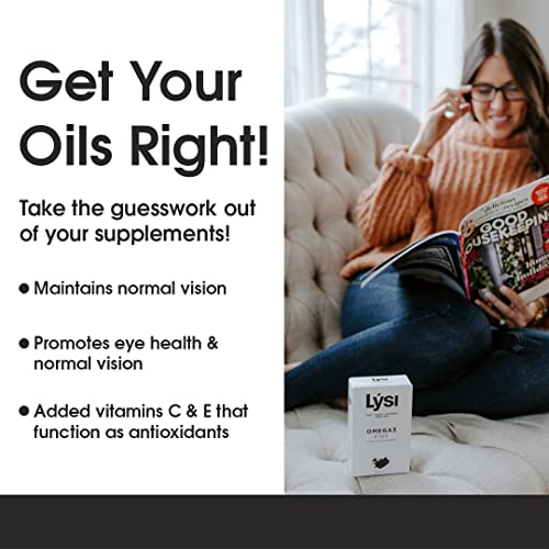 Lysi Omega 3 Eyes 1000Mg | Omega-3 Supplement For Eye Health With Bilberry, Lutein, Zeaxanthin, Vitamin C And E | Support Optimal Vision | 32 Softgels #TOP4