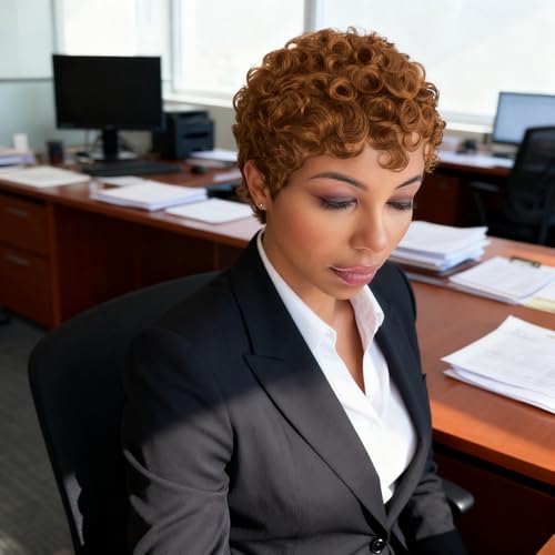 TotoTwinkle No Glue Pixie Cut Human Hair Wig,Short Curly Pixie