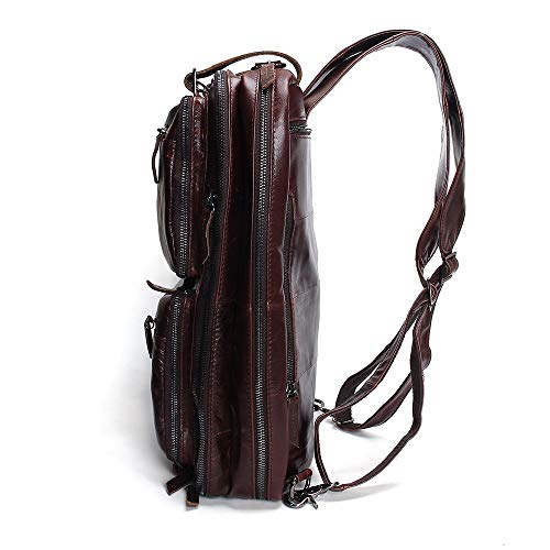 Briefcase for Men Men's Briefcase Leather Messenger Bag Business Backpack Men's Leather Bag for Work Office,Coffee4