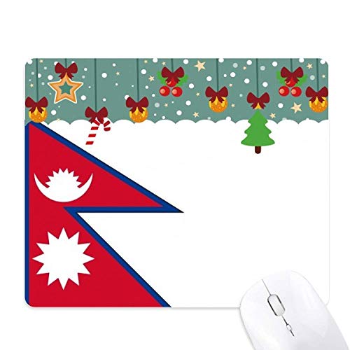 Tapis de souris bureau Népal drapeau asiatque en caoutchouc pour jeu