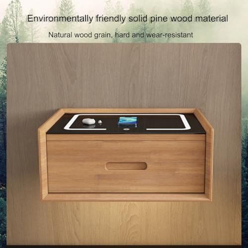 Table de chevet moderne en bois naturel marron pour chambre épurée