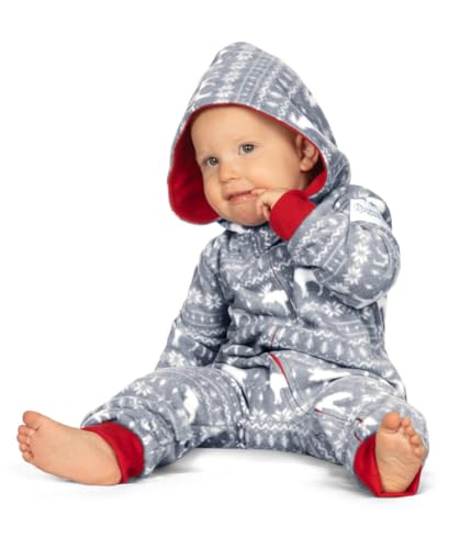 Toddler grey moose jumpsuit 18M : le pyjama une pièce anti-froid pour la crèche