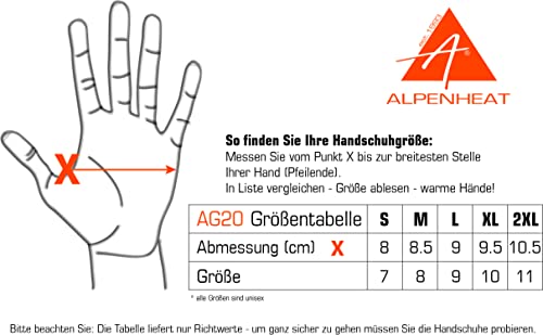 Alpenheat beheizte Handschuhe FIRE- SKI Modell: AG20, Größe L