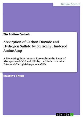 Absorption of Carbon Dioxide and Hydrogen Sulfide by Sterically Hindered Amine Amp: A Pioneering Experimental Research on the Rates of Absorption of ... Amine 2-Amino-2-Methyl-1-Propanol (AMP)