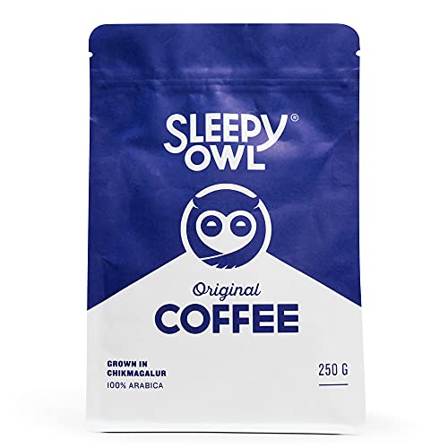 Sleepy Owl Original Blend Coffee – 100% Arabica Coarse Grind Coffee (Cold Brew, French Press) 250 gms | Freshly Roasted & Ground