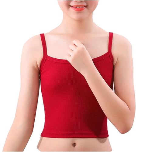 Cropped Tank Tops for Teen Girls Spaghetti Strap Sleeveless Crop Top Vest Basic Dance Sports Crop Half Camisoles3
