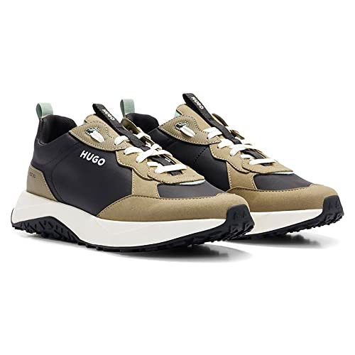 Image of HUGO Mens Running Style Mix Material Sneakers