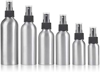 Miniatura 7 de 3 botellas de aluminio de niebla fina con pulverizador de bomba negra, recipientes de atomizador de muestra vacía para aceites esenciales, perfume,