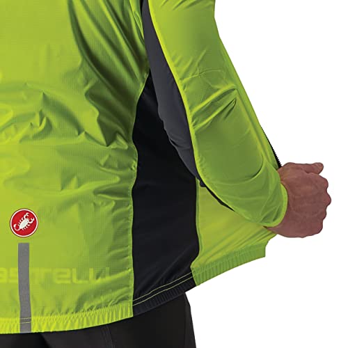 CASTELLI Men's Squadra Stretch Jacket, Windproof Zip Up Shell with High Collar for Road and Gravel Biking I Cycling4