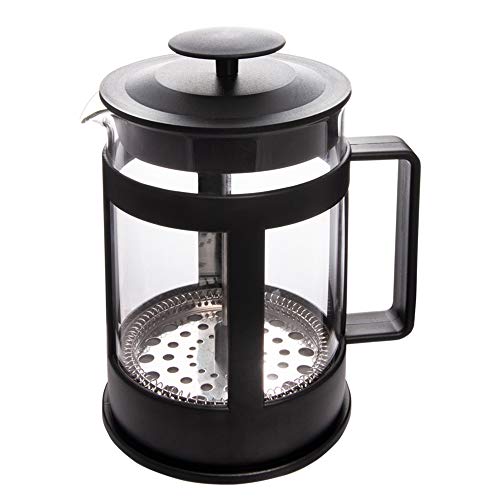 Any Morning Large French Press Coffee Maker, Coffee Maker French Press 34 oz, Coffee Press Glass, French Press For Tea and Travel, 16 Cup Coffee Maker For Camping, 16 Espresso Cups, 34 Oz, Black