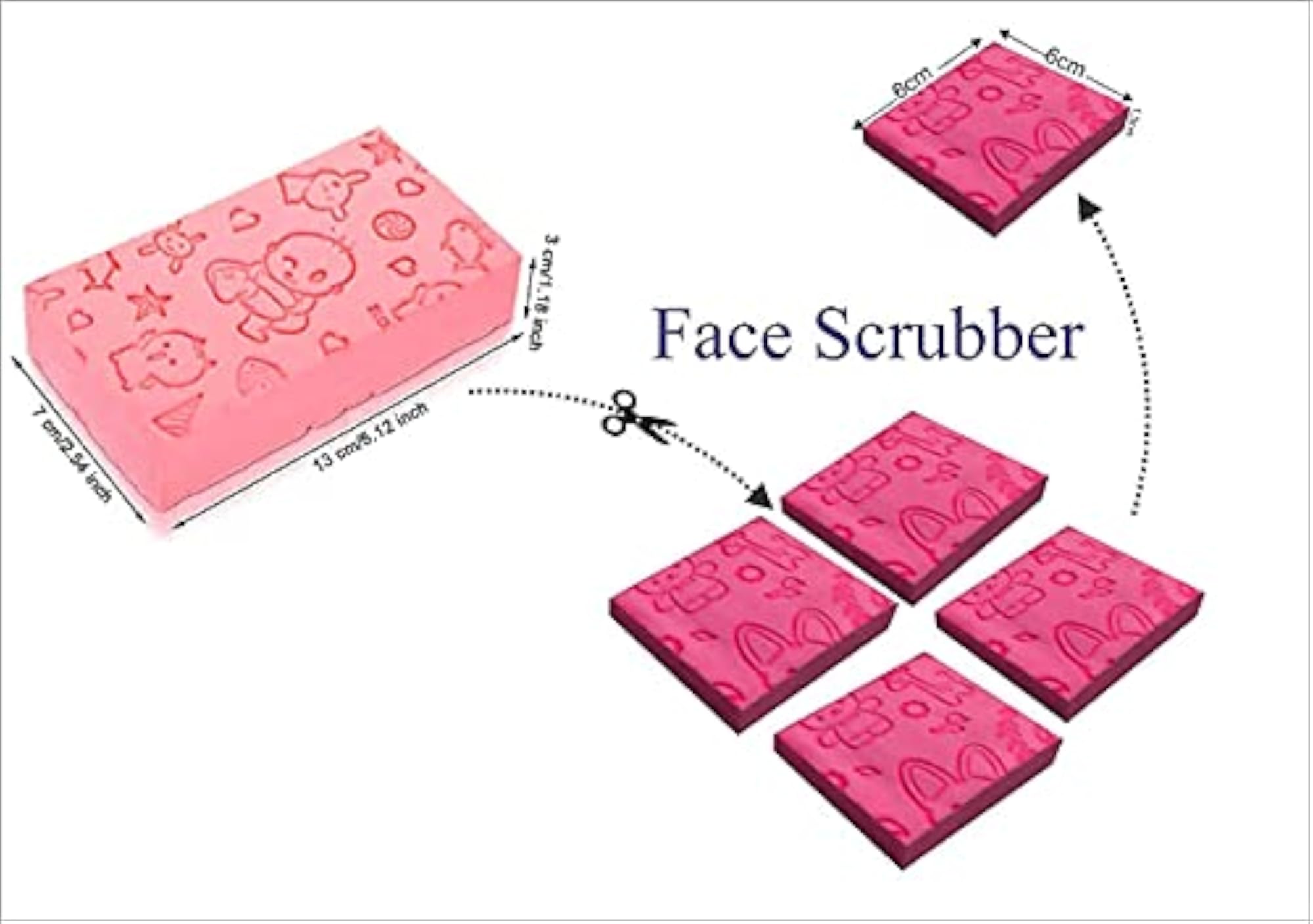 Ultra Soft Exfoliating Sponge, Japanese Spa Body Scrubber