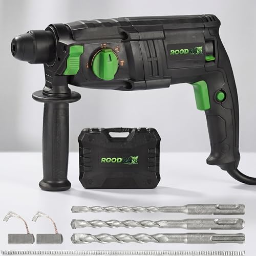 Image of 20MM Rotary Hammer Drill 1200W | SDS Plus Chuck | 4 Modes (Drill, Hammer, Hammer Drill, Chisel) | Heavy Duty Concrete Drill Machine with 360 Handle & Depth Gauge