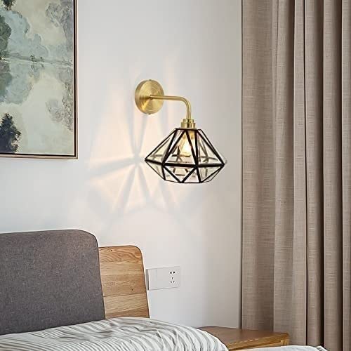 Lámparas de latón japonesa para salón y dormitorio cálido 5