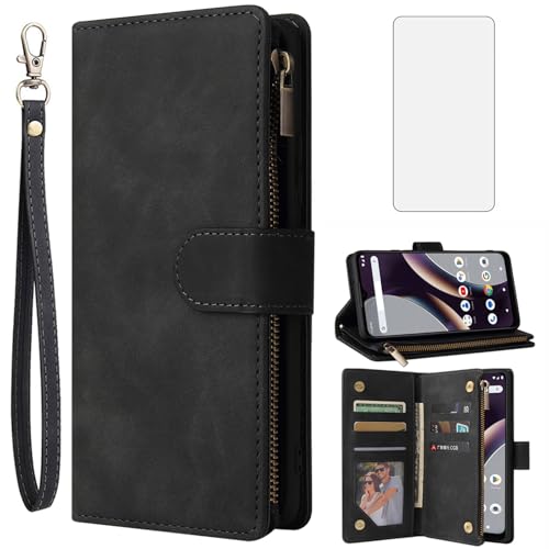 Étui pour BLU G53 avec protection écran verre trempé et housse portefeuille cuir Asuwish