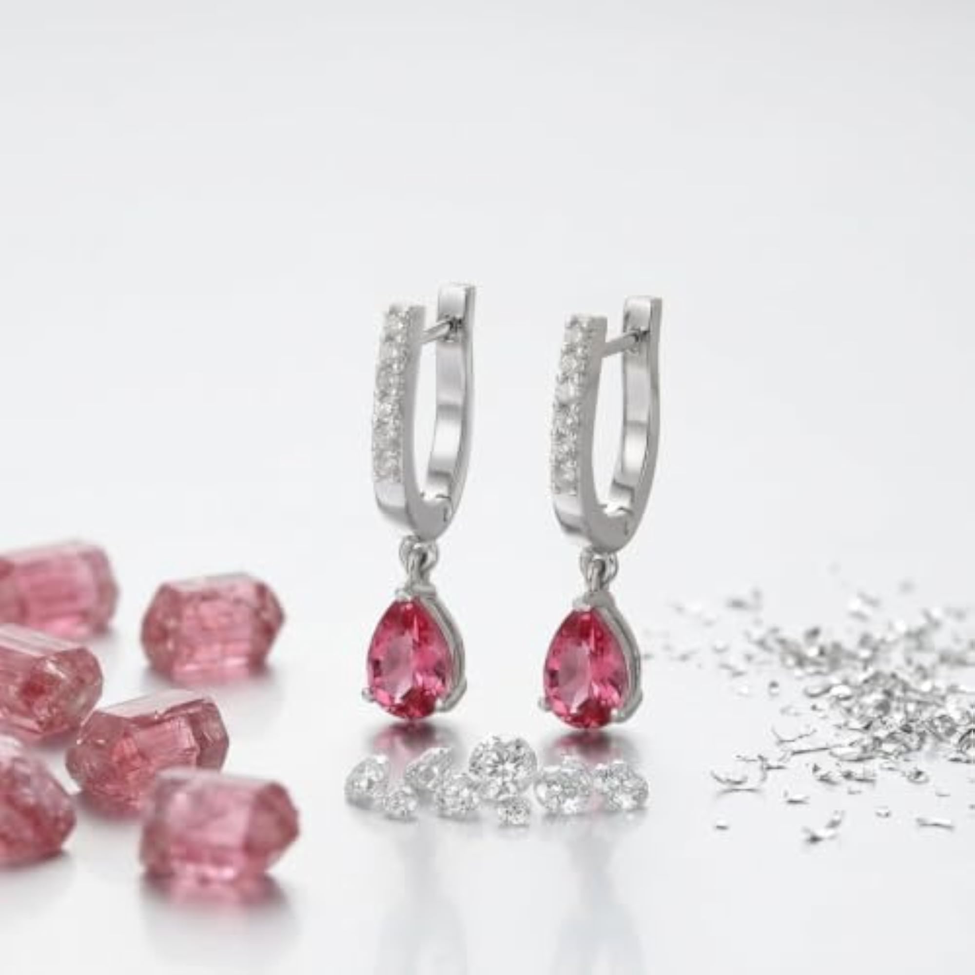 Women's Rhodium Plated 925 Sterling Silver Teardrop Dangling Drop Earrings