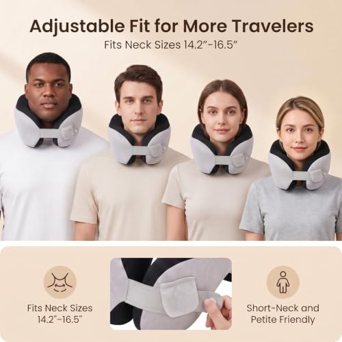 Image of Travel Neck Pillows for Airplanes-6 in 1 Wear Styles, Relief Neck Pain