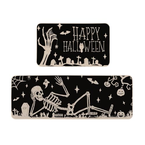 Moutina Spooky Skeleton Happy Halloween Lb`O 2Zbg SVbN zf[ p[eB[ z[fR p [vt@CLb`}bg - 17x29  17x47C`